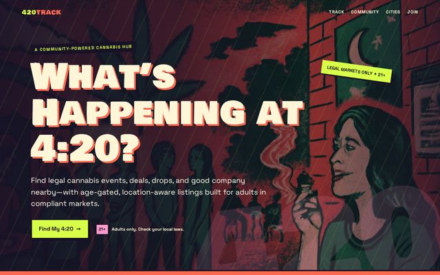 The website already built on 420track.com