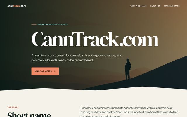 The website already built on canntrack.com
