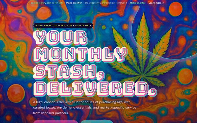 The website already built on ganjadelivery.com