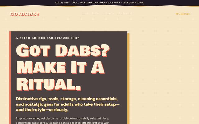 The website already built on gotdabs.com