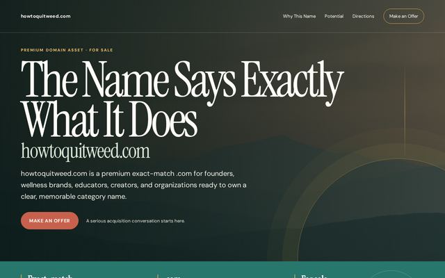 The website already built on howtoquitweed.com
