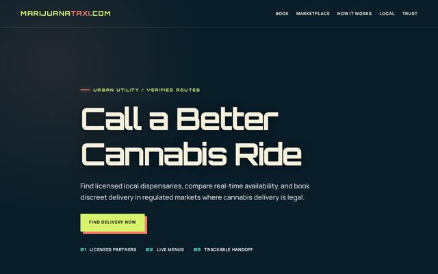The website already built on marijuanataxi.com