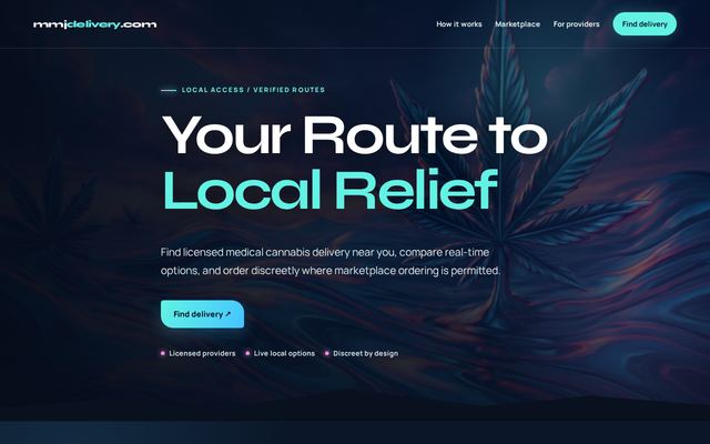 The website already built on mmjdelivery.com