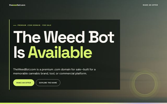 The website already built on theweedbot.com