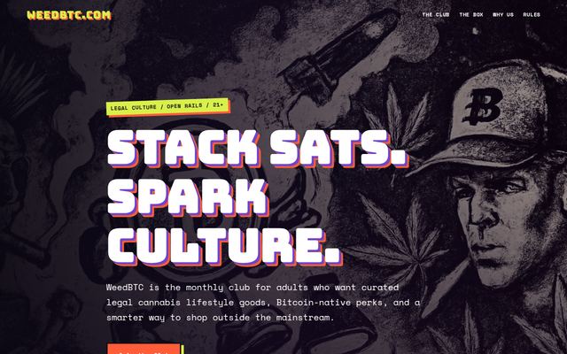 The website already built on weedbtc.com